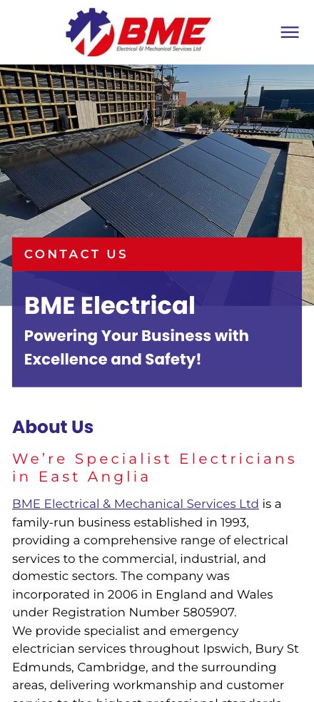 BME Electrical on mobile