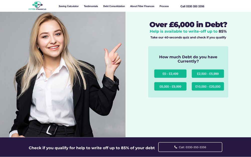 Fitter Finances homepage