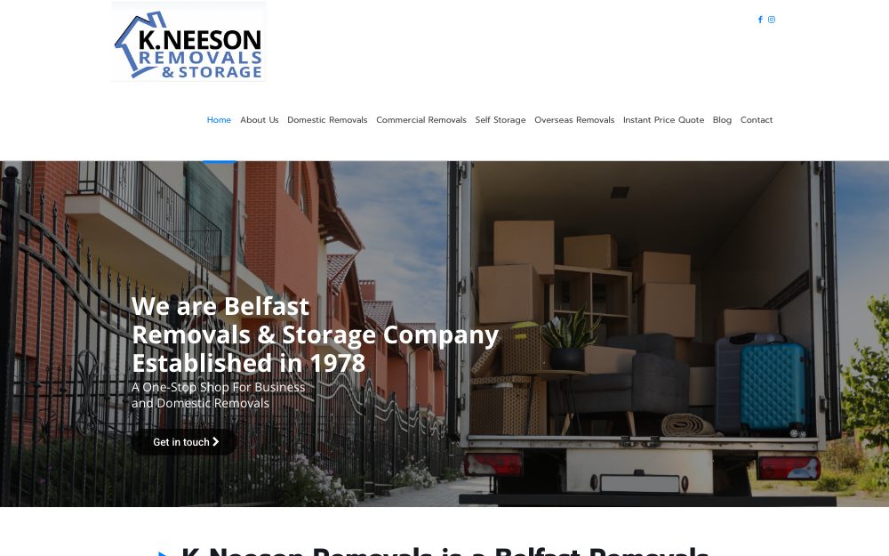 K Neeson Removals homepage