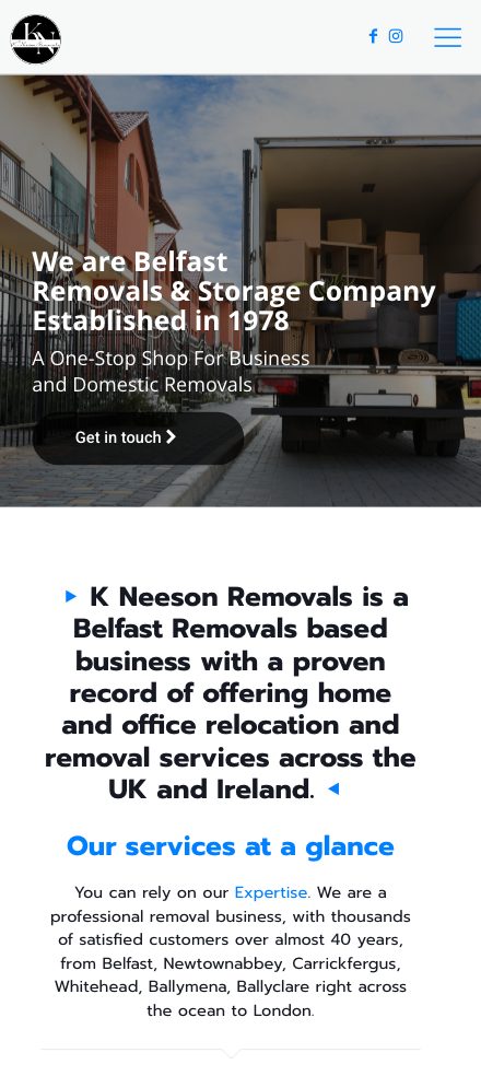K Neeson Removals on mobile