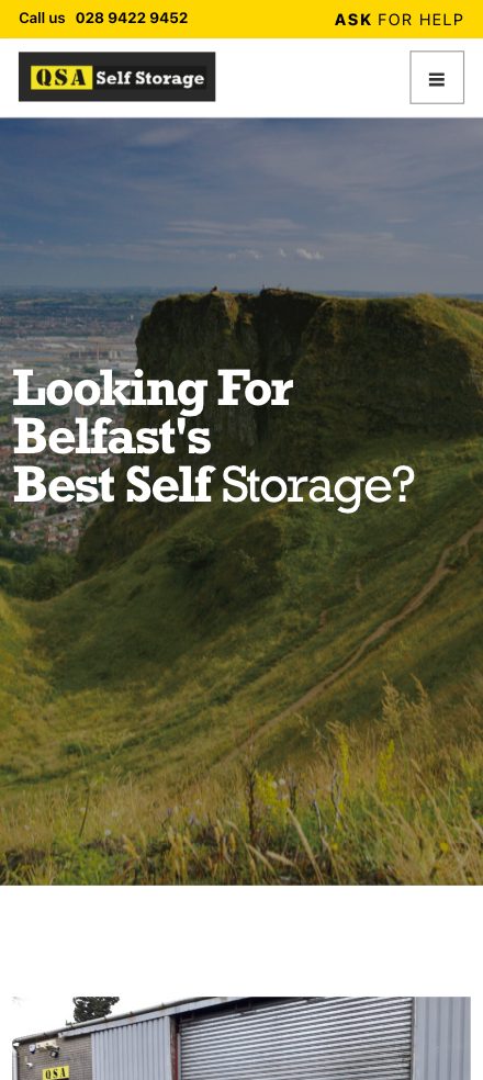 QSA Self Storage on mobile